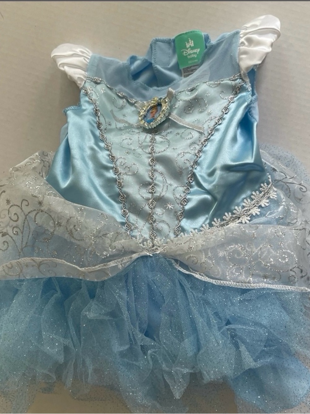 Infant Size 6M-12M Disney Princess Cinderella Halloween Costume Dress Blue NIB - Picture 3 of 4